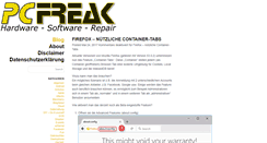 Desktop Screenshot of blog.pcfreak.de